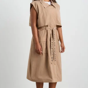Online Aje ATHLETICA Longline Belted Vest 703 Natural Tan