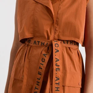 Shop Aje ATHLETICA Longline Belted Vest 703 Copper Orange