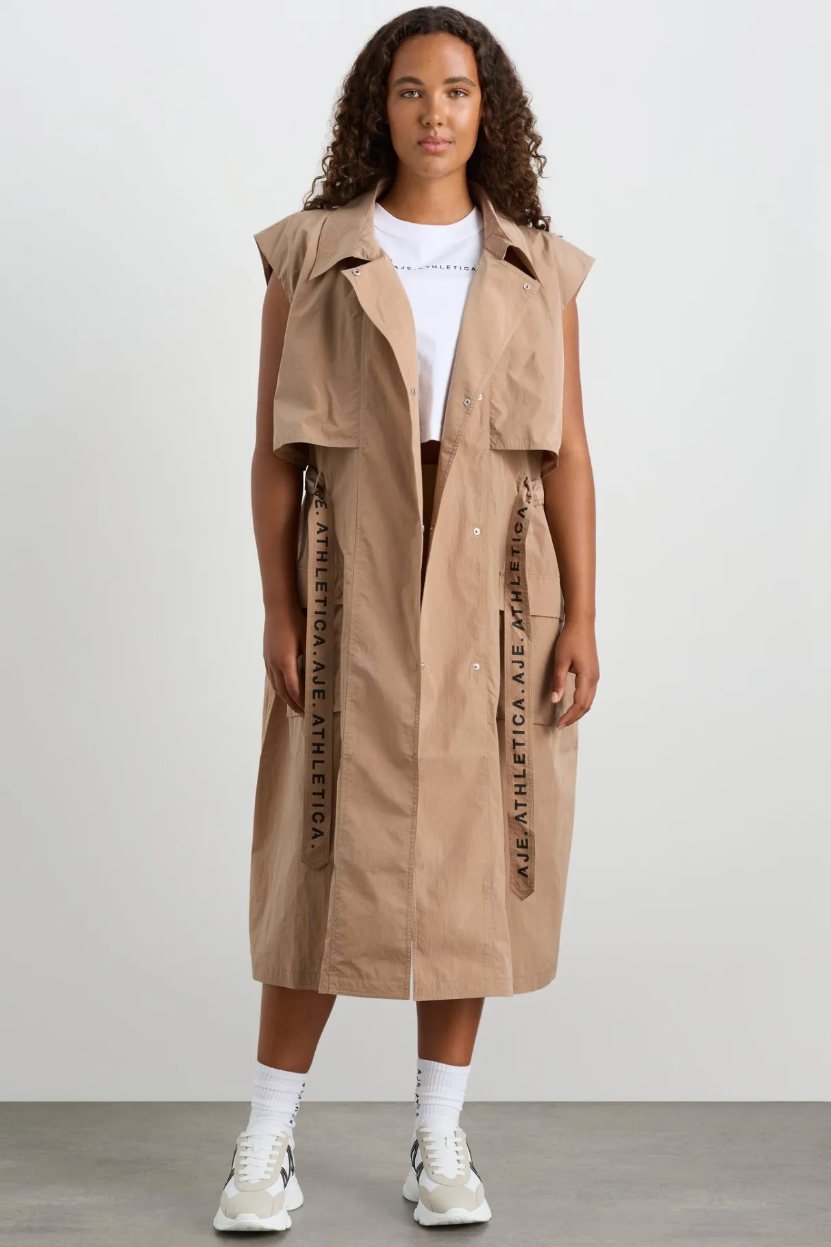 longline_belted_vest__7.webp Online Aje ATHLETICA Longline Belted Vest 703 Natural Tan