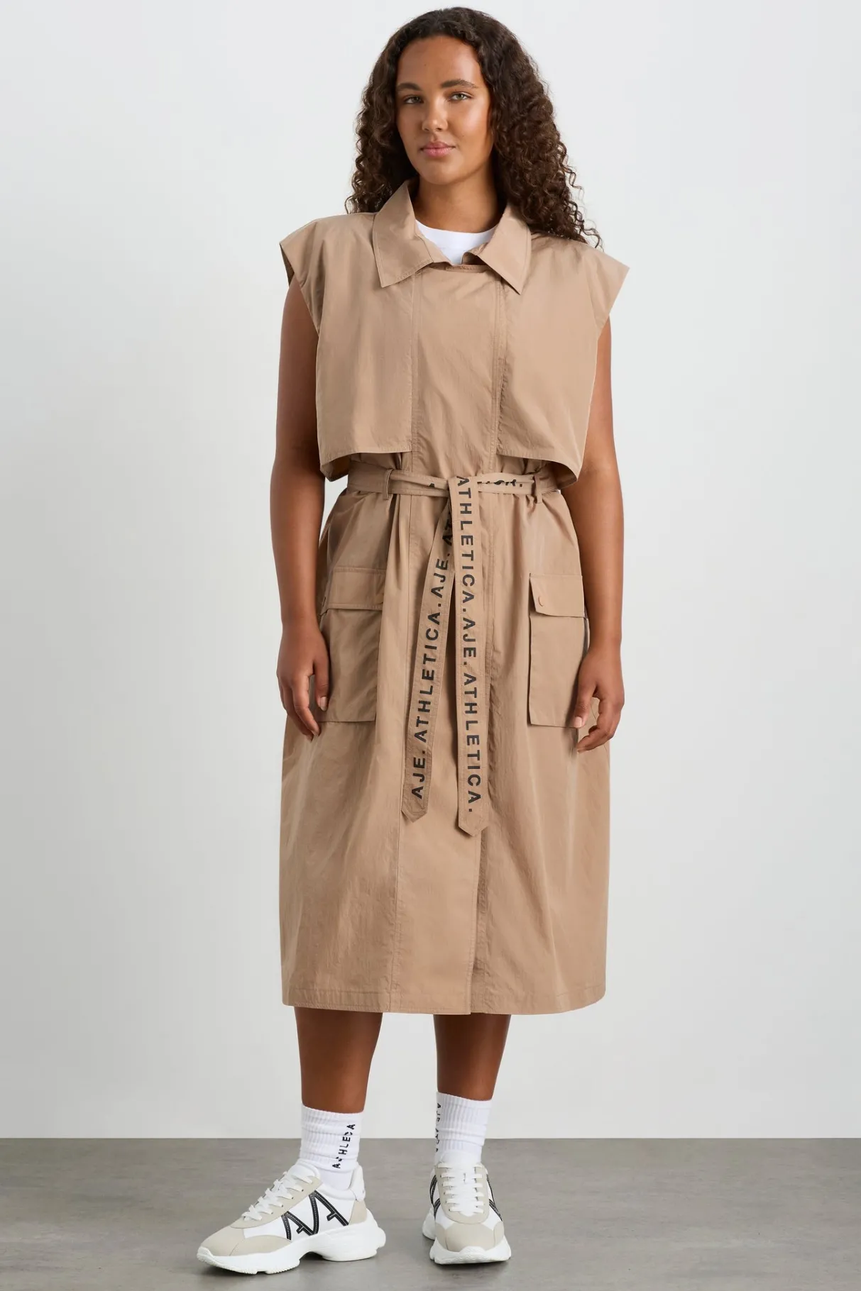 longline_belted_vest__8.webp Online Aje ATHLETICA Longline Belted Vest 703 Natural Tan