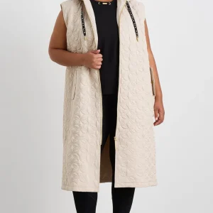 Outlet Aje ATHLETICA Longline Sleeveless Jacket 703 Moonstone Grey