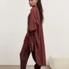 Flash Sale Aje ATHLETICA Longline Windbreaker Shirt 438 Red Currant