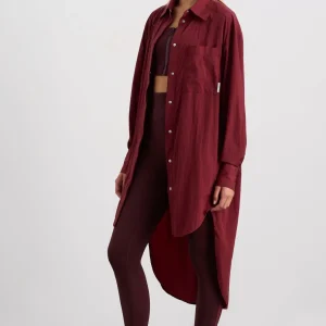 Flash Sale Aje ATHLETICA Longline Windbreaker Shirt 438 Red Currant