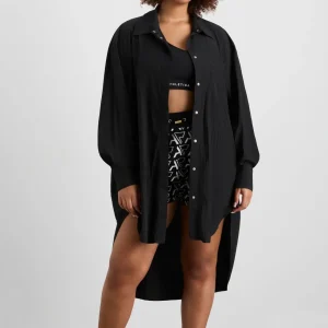 Outlet Aje ATHLETICA Longline Windbreaker Shirt 438 Black