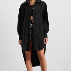 Outlet Aje ATHLETICA Longline Windbreaker Shirt 438 Black