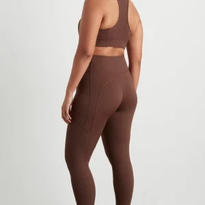 Sale Aje ATHLETICA Mesh Racer Back Sports Bra 338 Dark Chocolate