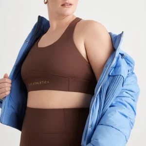 Sale Aje ATHLETICA Mesh Racer Back Sports Bra 338 Dark Chocolate