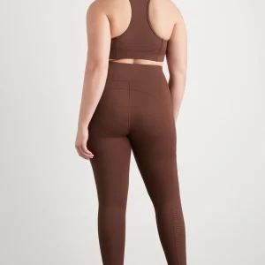 Sale Aje ATHLETICA Mesh Racer Back Sports Bra 338 Dark Chocolate