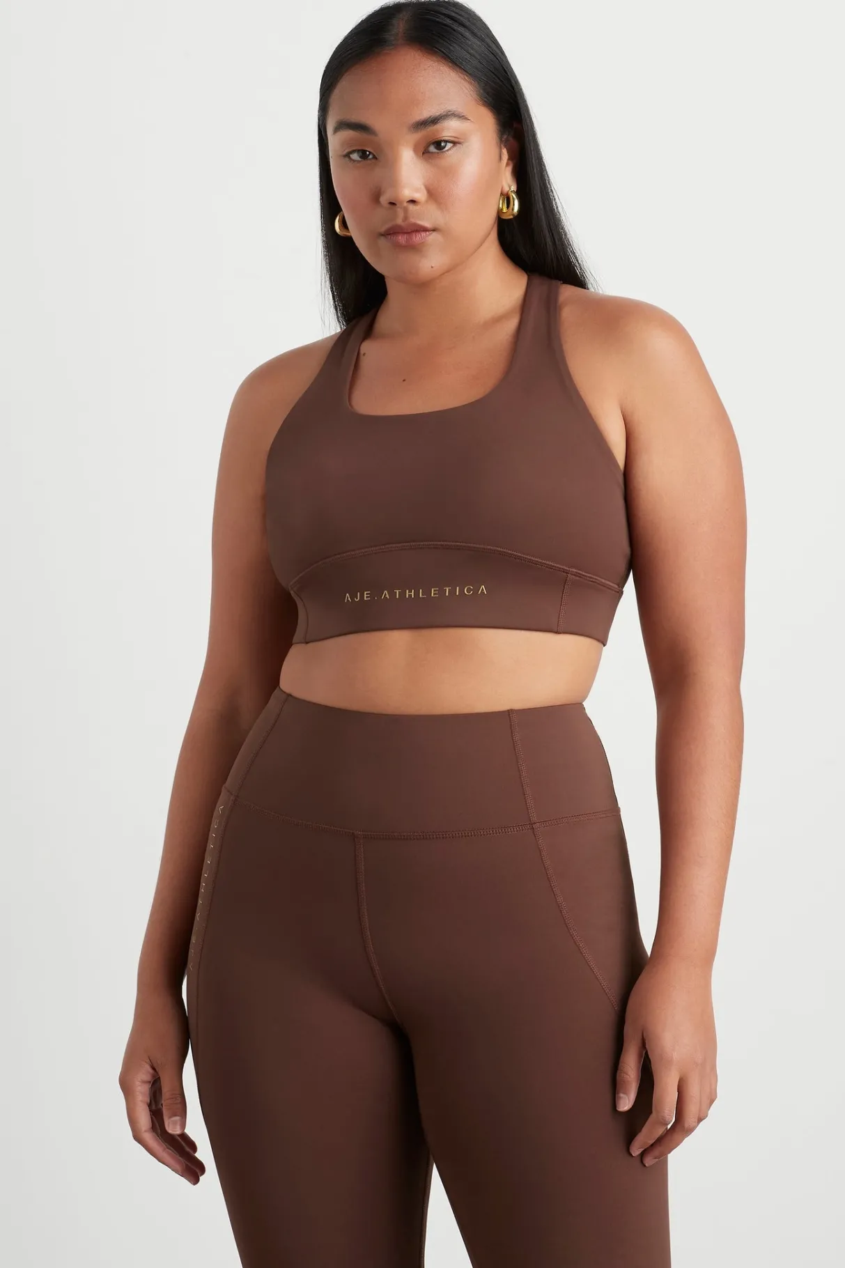 mesh_racer_back_sports_bra__6.webp Sale Aje ATHLETICA Mesh Racer Back Sports Bra 338 Dark Chocolate