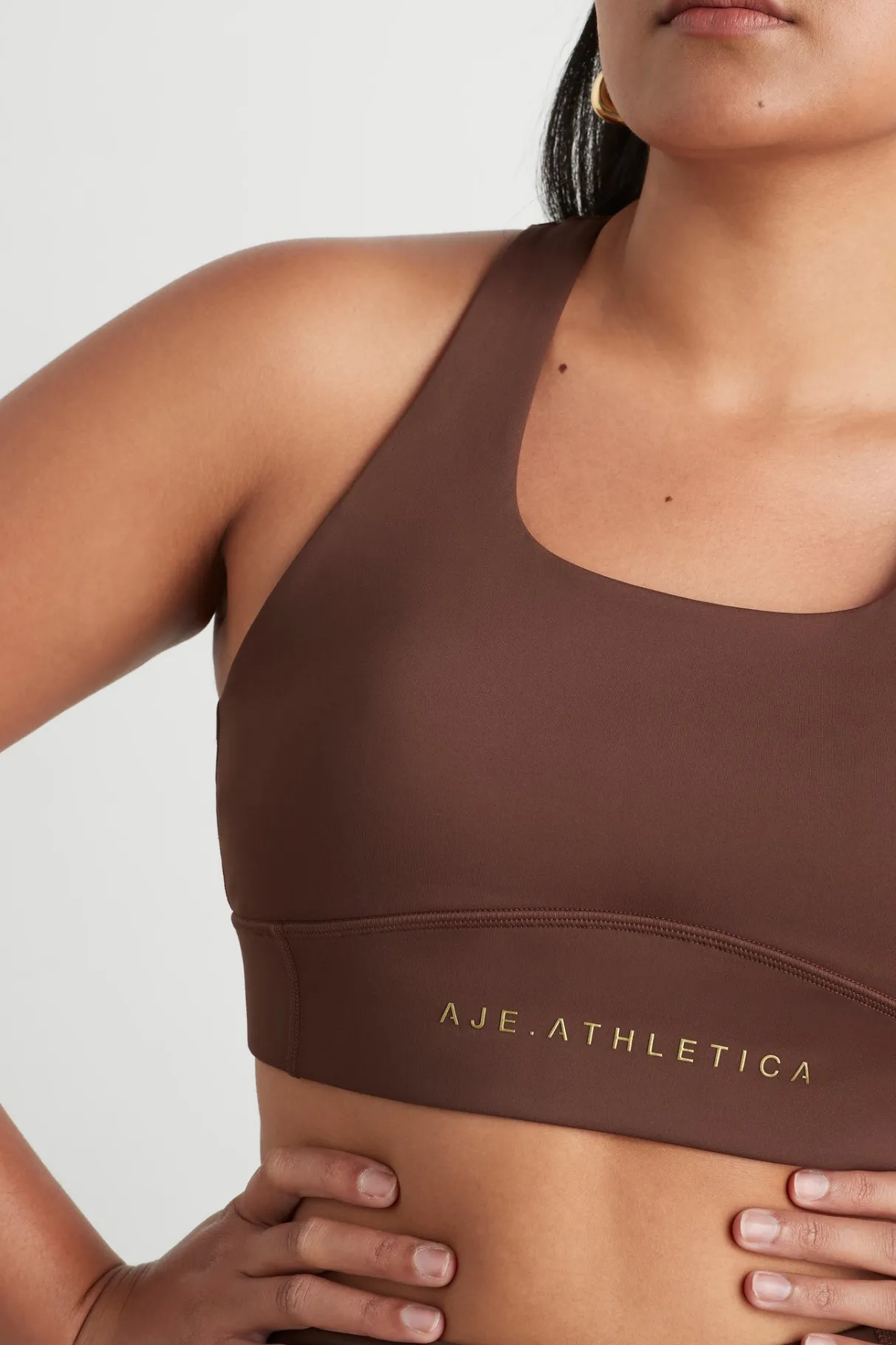 mesh_racer_back_sports_bra__8.webp Sale Aje ATHLETICA Mesh Racer Back Sports Bra 338 Dark Chocolate