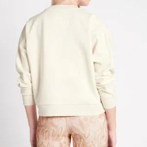 Online Aje ATHLETICA Metallic Signature Logo Crew Jumper 401 Light Ivory