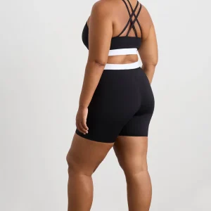 Best Sale Aje ATHLETICA Mid Cross Over Bike Shorts 607 Black/White