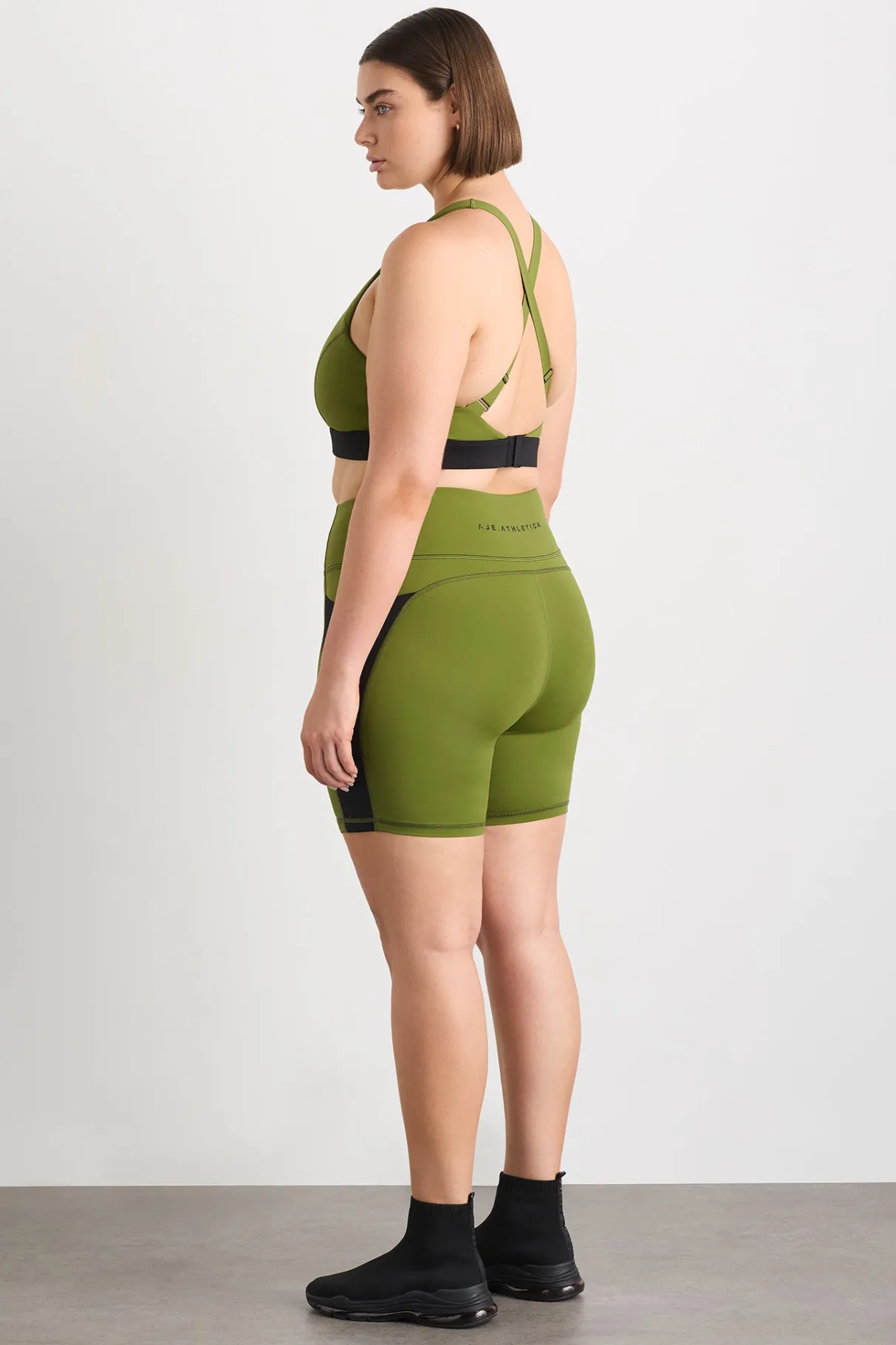 mid_length_bike_short__12.webp Sale Aje ATHLETICA Mid Length Bike Short 606 Evergreen Black