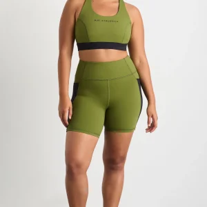 Sale Aje ATHLETICA Mid Length Bike Short 606 Evergreen Black