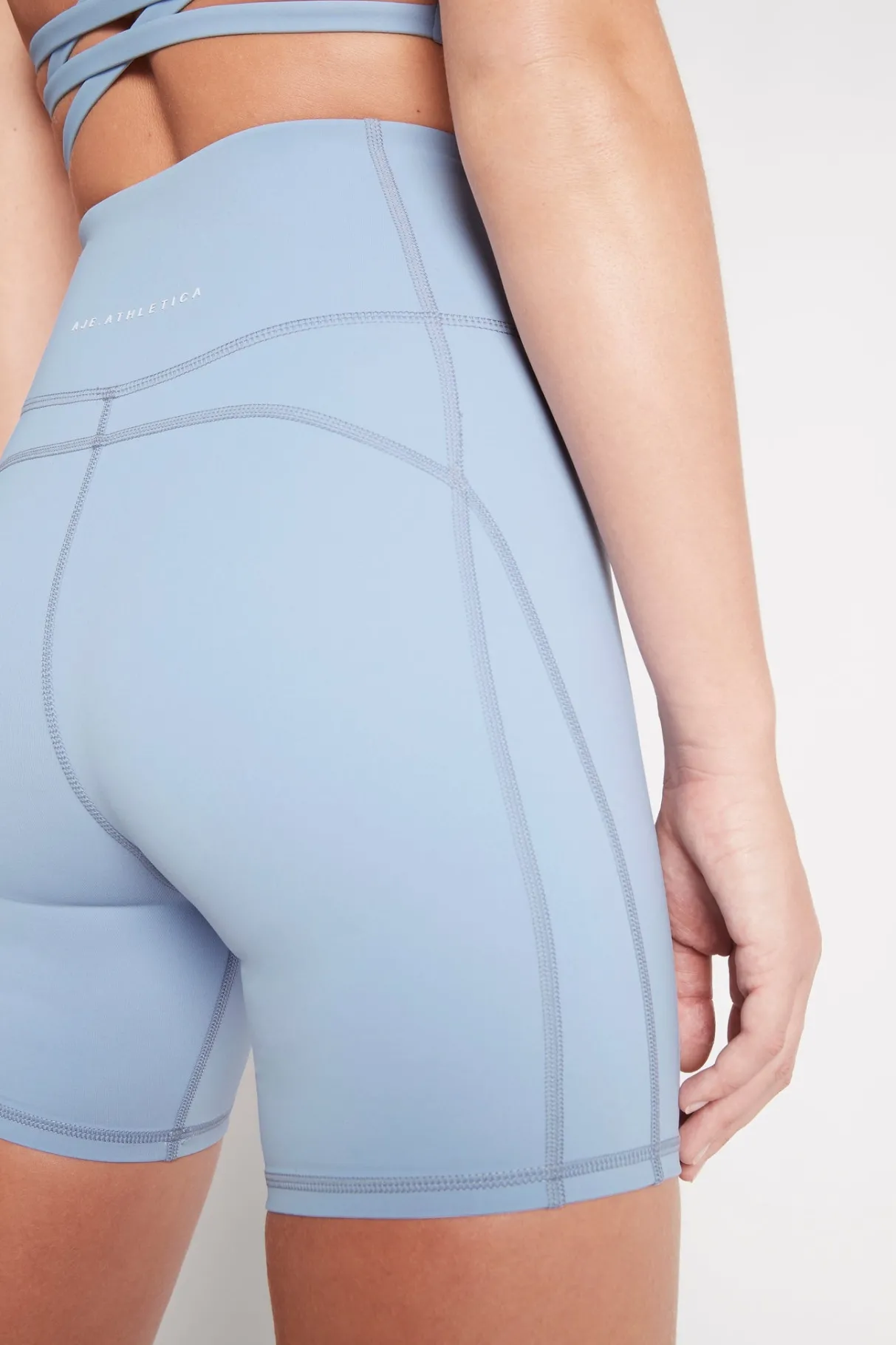 mid_length_logo_bike_short__3.webp Cheap Aje ATHLETICA Mid Length Logo Bike Short 612 Steel Blue
