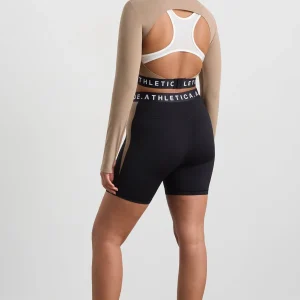 Best Aje ATHLETICA Mid Length Logo Bike Short 250 Black/Dune