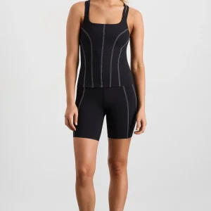 New Aje ATHLETICA Mid Length Panel Shorts 615 Black
