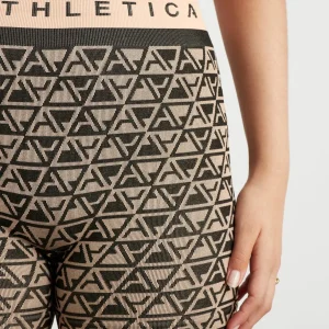 Online Aje ATHLETICA Mid Length Seamless Bike Shorts 624 Geo Print/Beige