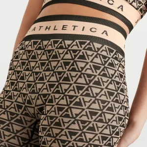 Online Aje ATHLETICA Mid Length Seamless Bike Shorts 624 Geo Print/Beige