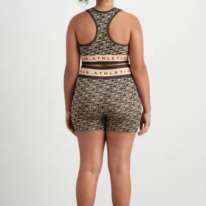 Online Aje ATHLETICA Mid Length Seamless Bike Shorts 624 Geo Print/Beige