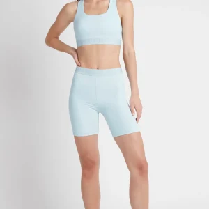 Fashion Aje ATHLETICA Mid Rise Logotape Shorts 607 Ice Blue