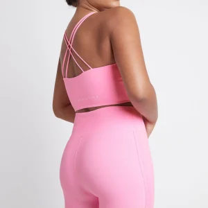 Outlet Aje ATHLETICA Mid-Rise Logo Bike Shorts 610 Dahlia Pink