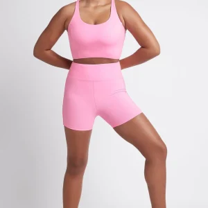 Outlet Aje ATHLETICA Mid-Rise Logo Bike Shorts 610 Dahlia Pink