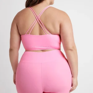 Outlet Aje ATHLETICA Mid-Rise Logo Bike Shorts 610 Dahlia Pink