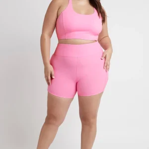 Outlet Aje ATHLETICA Mid-Rise Logo Bike Shorts 610 Dahlia Pink