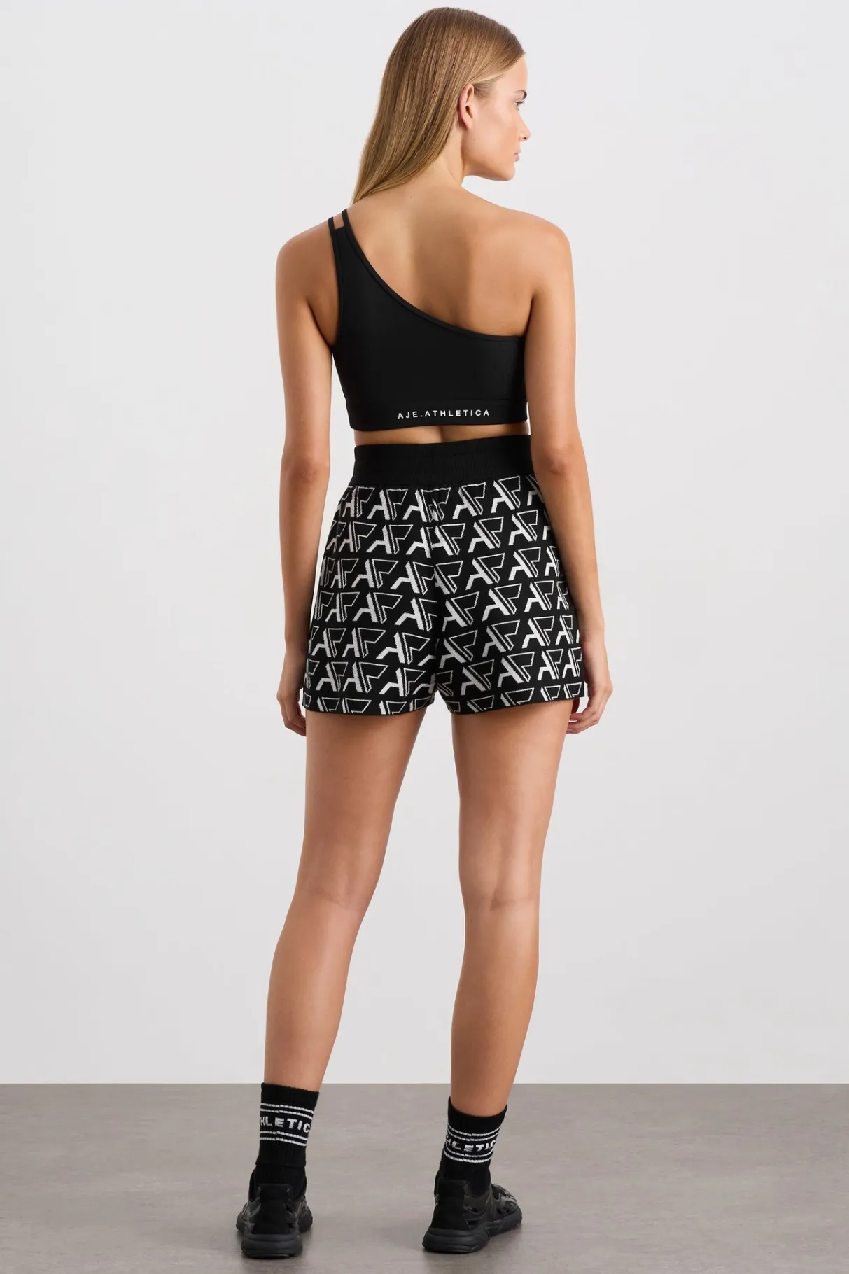 monogram_shorts__5.webp Hot Aje ATHLETICA Monogram Shorts 640 Monogram Intarsia