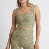 Clearance Aje ATHLETICA Monogram Sports Bra 311 Sage/Forest Green