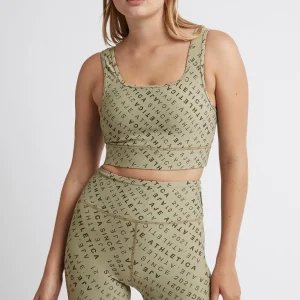 Clearance Aje ATHLETICA Monogram Sports Bra 311 Sage/Forest Green