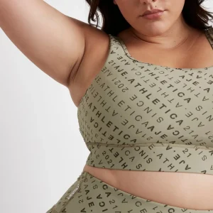 Clearance Aje ATHLETICA Monogram Sports Bra 311 Sage/Forest Green