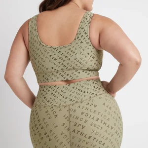 Clearance Aje ATHLETICA Monogram Sports Bra 311 Sage/Forest Green