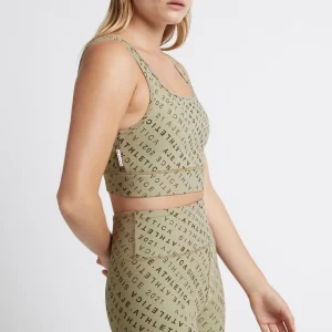 Clearance Aje ATHLETICA Monogram Sports Bra 311 Sage/Forest Green