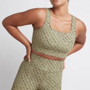 Clearance Aje ATHLETICA Monogram Sports Bra 311 Sage/Forest Green