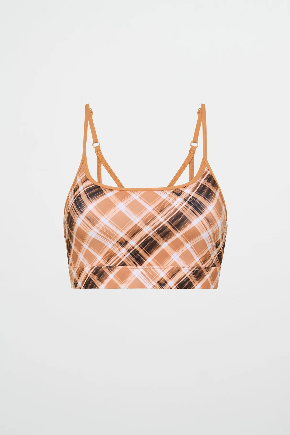 multi_strap_sports_bra__1.webp Shop Aje ATHLETICA Multi Strap Sports Bra 363 Blurred Tan Check