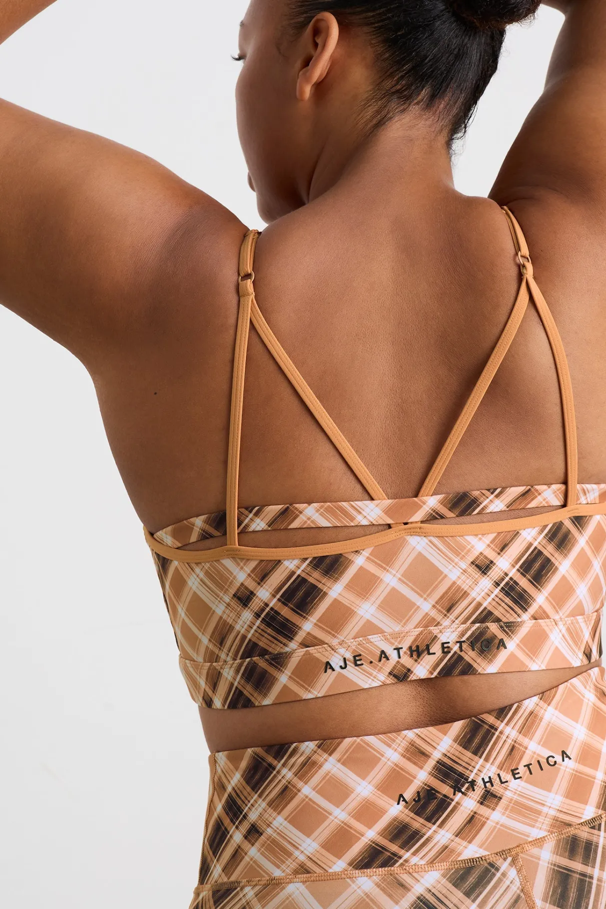 multi_strap_sports_bra__15.webp Shop Aje ATHLETICA Multi Strap Sports Bra 363 Blurred Tan Check