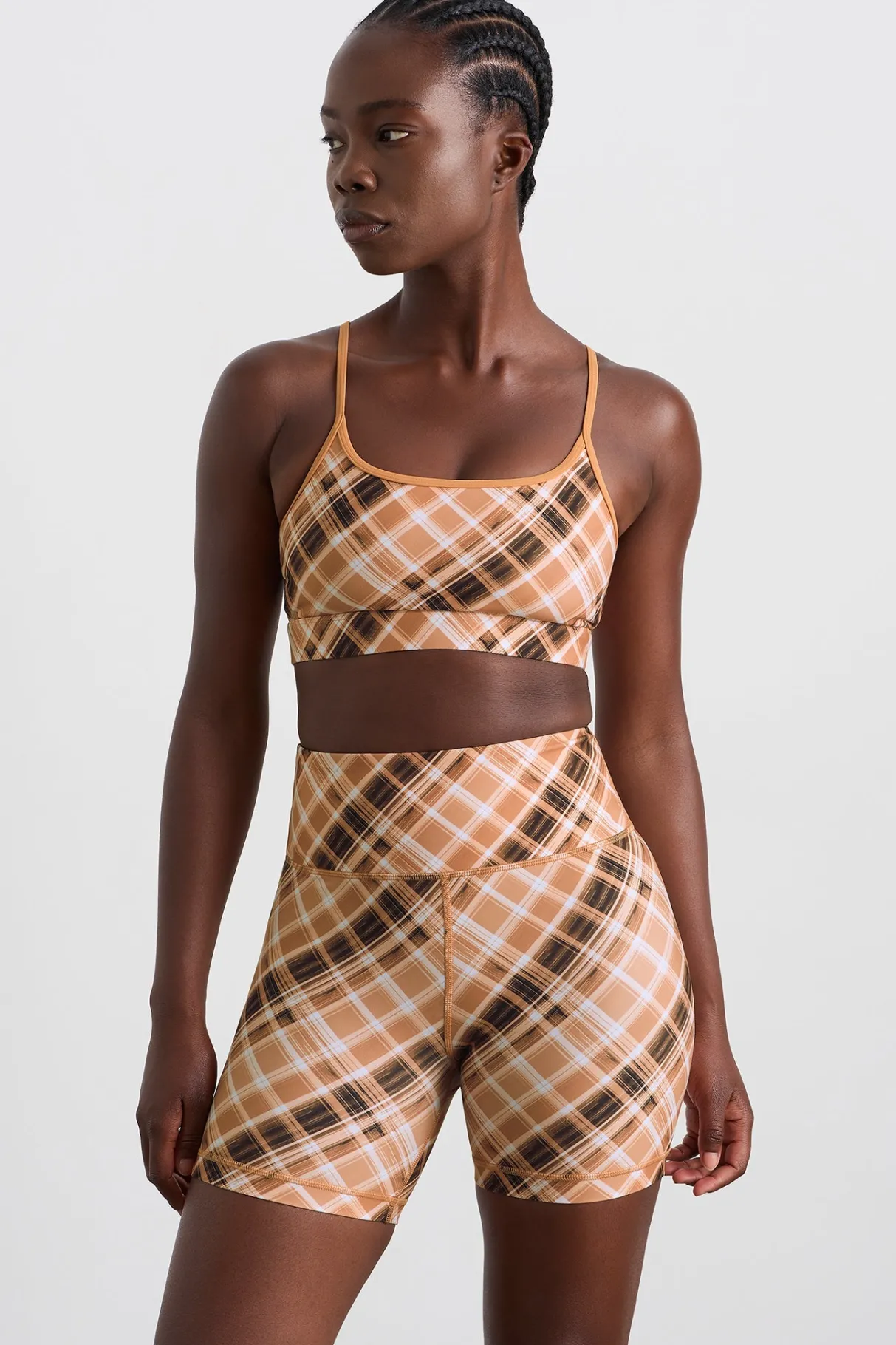 multi_strap_sports_bra__4.webp Shop Aje ATHLETICA Multi Strap Sports Bra 363 Blurred Tan Check