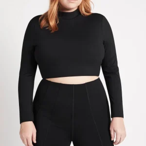 Cheap Aje ATHLETICA Open Back Long Sleeve Crop Top 315 Black