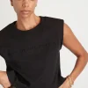 Sale Aje ATHLETICA Ottoman Crop Tank 106 Black