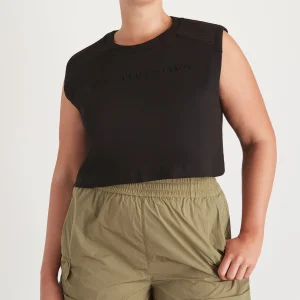 Sale Aje ATHLETICA Ottoman Crop Tank 106 Black