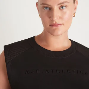Sale Aje ATHLETICA Ottoman Crop Tank 106 Black