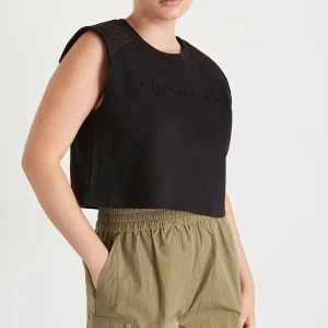 Sale Aje ATHLETICA Ottoman Crop Tank 106 Black