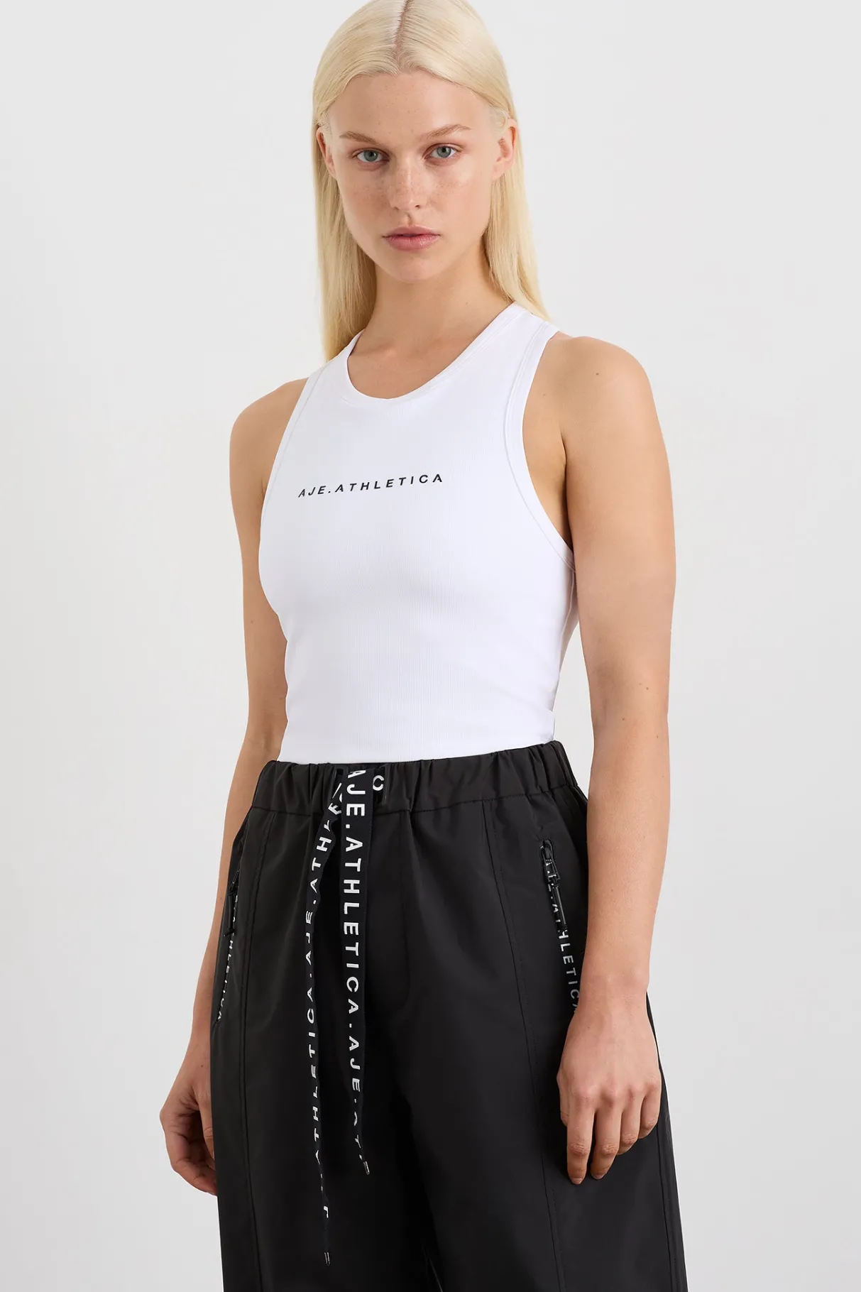 ottoman_rib_tank__0.webp Shop Aje ATHLETICA Ottoman Rib Tank 135 White
