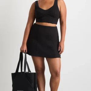 Cheap Aje ATHLETICA Ottoman Scuba Skirt 627 Black
