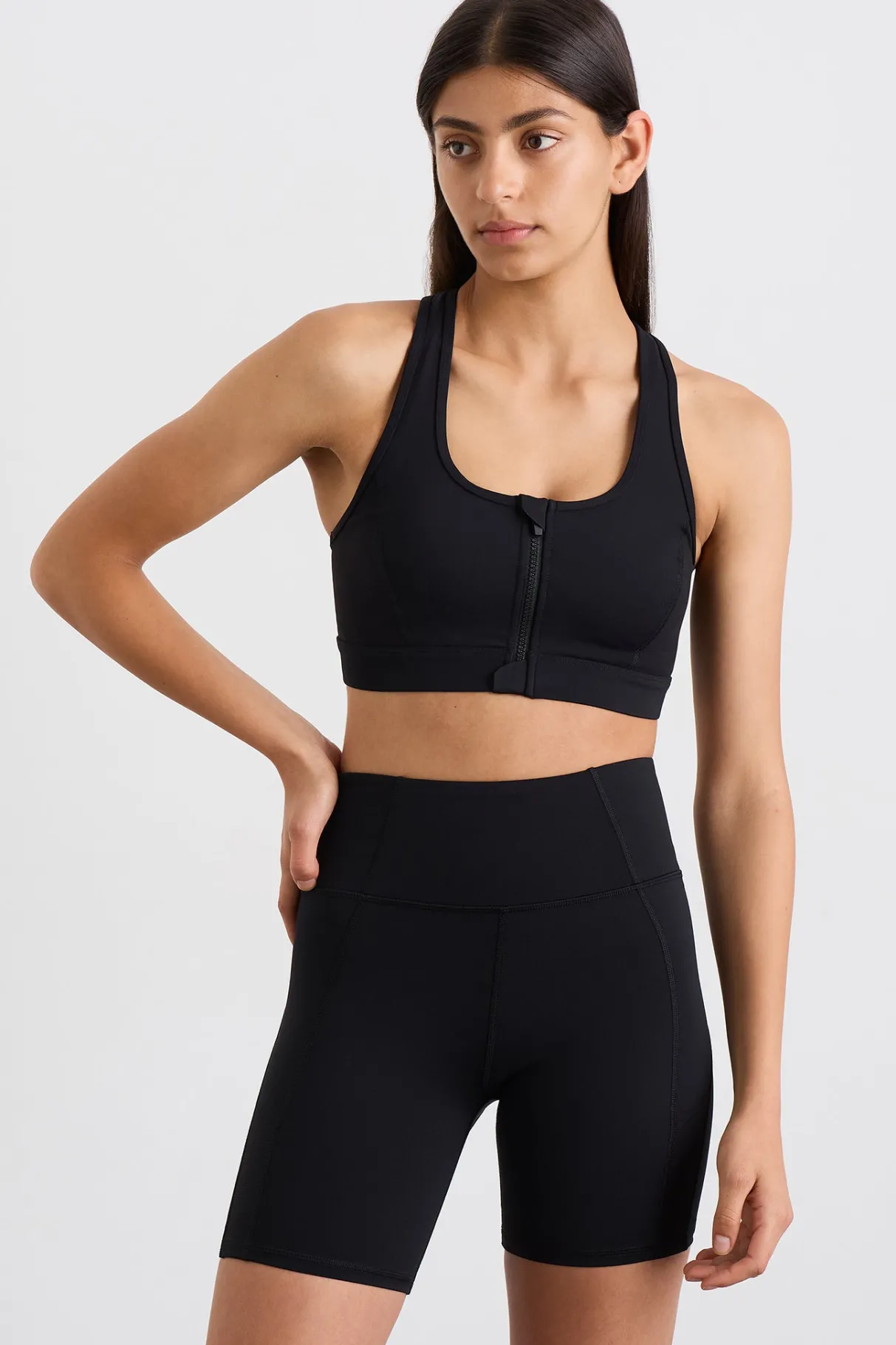 ottoman_zip_front_bra__2.webp Store Aje ATHLETICA Ottoman Zip Front Bra 329 Black