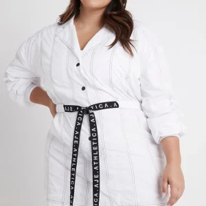 Fashion Aje ATHLETICA Oversized Belted Mini Dress 803 White/Black