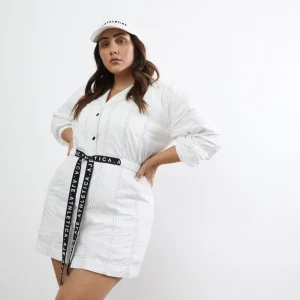 Fashion Aje ATHLETICA Oversized Belted Mini Dress 803 White/Black