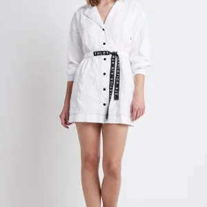 Fashion Aje ATHLETICA Oversized Belted Mini Dress 803 White/Black